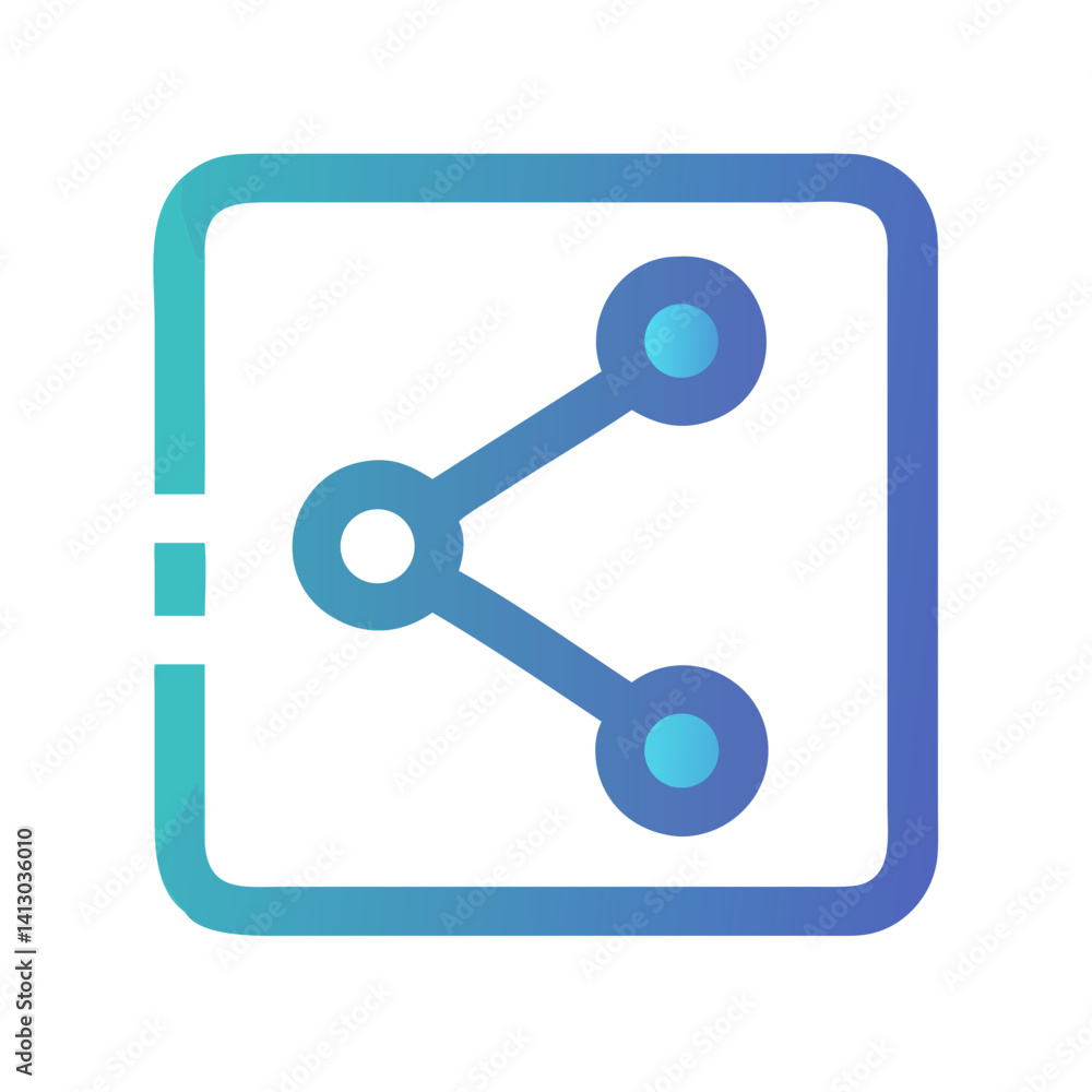 Poster share symbol icon representing content distribution