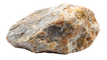 Large rock stone isolated on transparent background