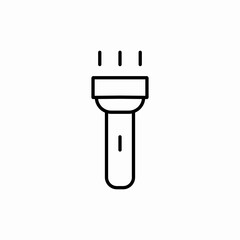 Flashlight torch light icon vector sign