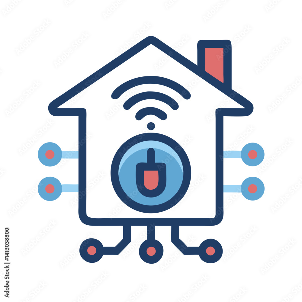 Aufkleber smart home hub icon representing centralized device control