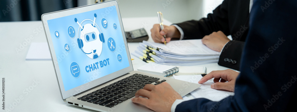 Poster chatbot software application for brisk online business that automatically reply to customer question
