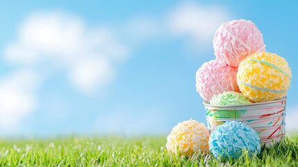 Pastel easter eggs spring background image cheerful festive colorful design