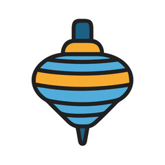 Obraz premium Spinning Top Icon Representing Classic Rotating Toy