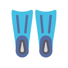 Obraz premium Swim Fins Icon Representing Snorkeling or Diving