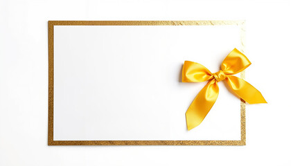 blank card with bow