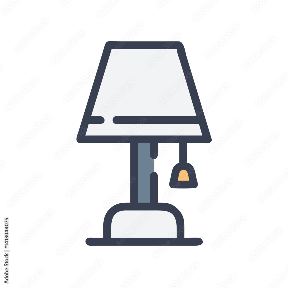 Poster Table Lamp Icon Representing In-Room Lighting