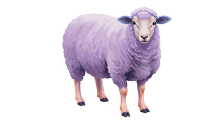 Isolated Purple Sheep