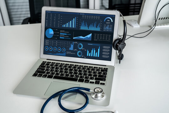 Business data dashboard provide business intelligence analytic for marketing strategy planning snugly with big data set to analyze customer demands and foreseeing business future