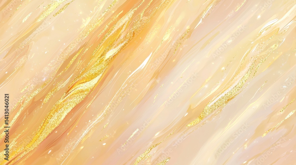 Poster swirling golden and peach tones blend together, creating a harmonious and tranquil visual. this eleg