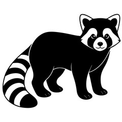 Animal Red Panda silhouette vector illustrator 