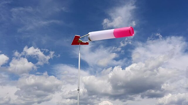 windsock at a wind speed of 25 kmh