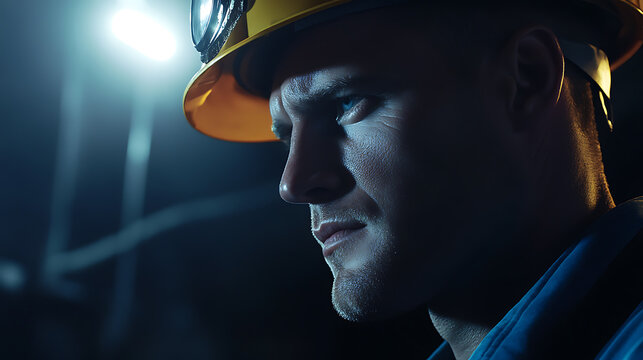 Mining engineer coordinating with workers at a mining site. Featuring teamwork and operational coordination