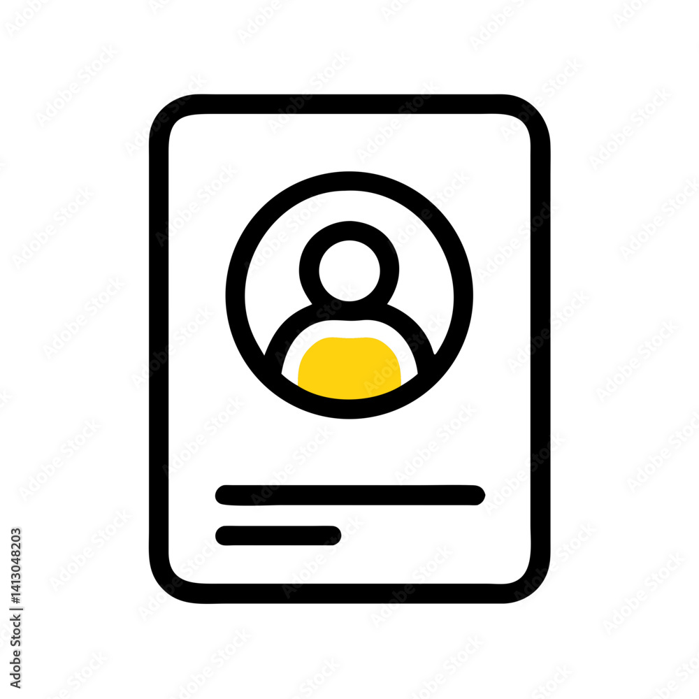Poster user profile icon representing account or personal identity information