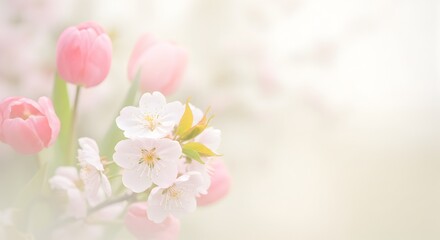 pink flowers in spring