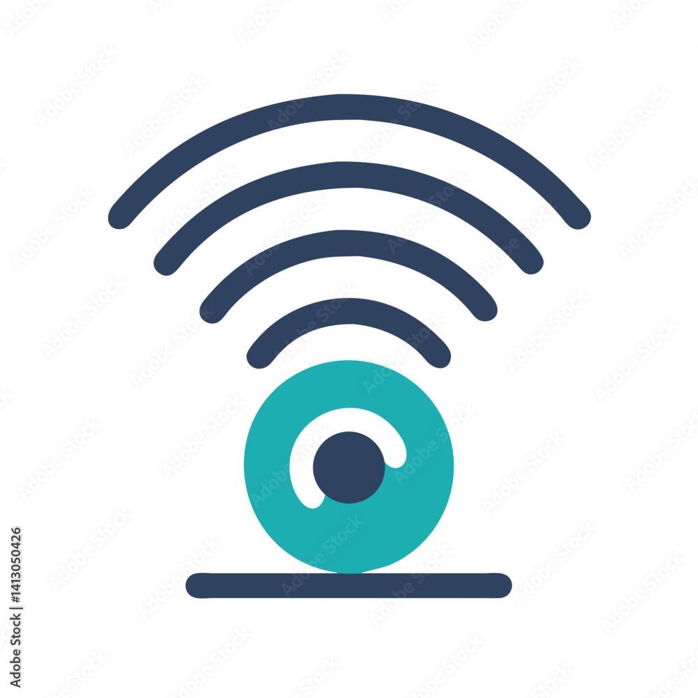Leinwandbilder wi-fi icon representing internet access availability and wireless connectivity