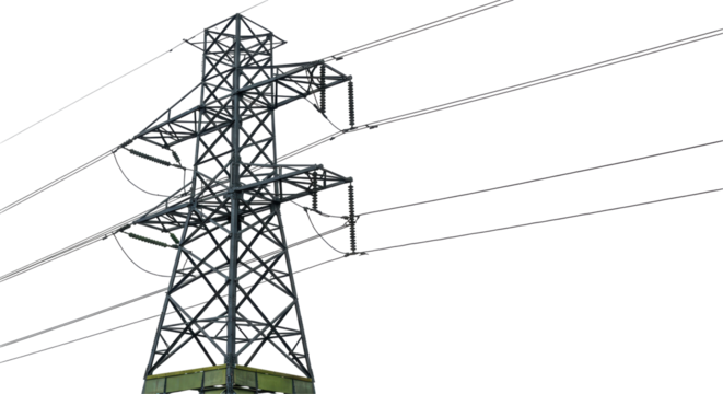 Isolated Electricity Pylon