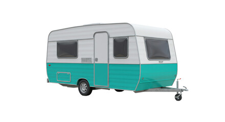 Isolated Retro Caravan