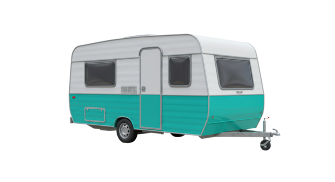 Isolated Retro Caravan