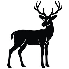 Mule Deer Antlers Silhouette