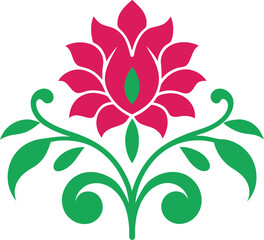 vector illustration of a floral-pattern-element-