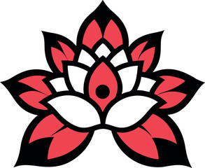 red and white flower