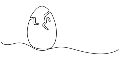 Easter egg continuous line art , line drawing of Easter eggs with greeting happy Easter. Continuous one line drawing, One Continuous Line Drawing of Egg Icon. Single Line pro Vector Illustration, 