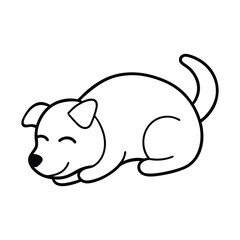 vector illustration of cartoon dog