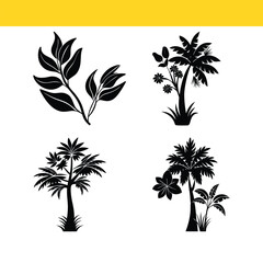 Obraz premium Tree Silhouette Vector Bundle | Nature, Forest & Botanical Elements Pack