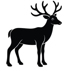 Reindeer Silhouette Vector Design