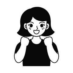 cartoon character of woman vector