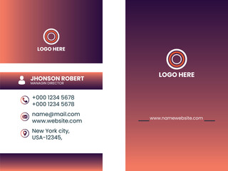Fototapeta premium Templates for modern vertical business card print