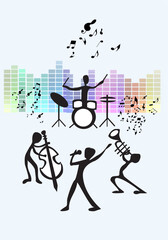composition showing music and singing
