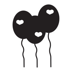  balloons icon vector symbol 