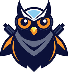 Fototapeta premium owl on white background