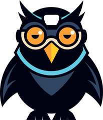 owl on white background