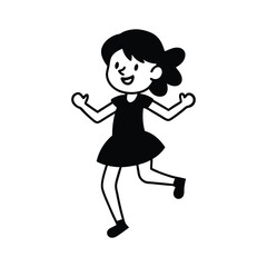 cartoon character of woman vector