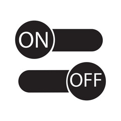 Switch toggle buttons ON OFF. Vector isolated web elements. Mobile app interface switch buttons and icon. Stock vector. EPS 10 