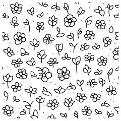 Fototapeta premium Floral and botanical seamless pattern design