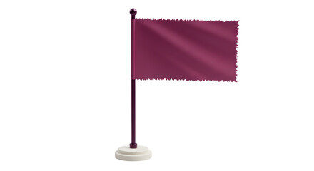 Obraz premium Isolated Burgundy Flag on Stand