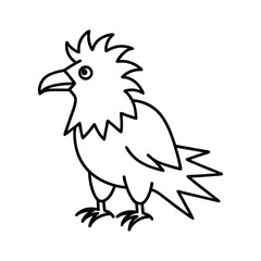 eagle cartoon isolated on white