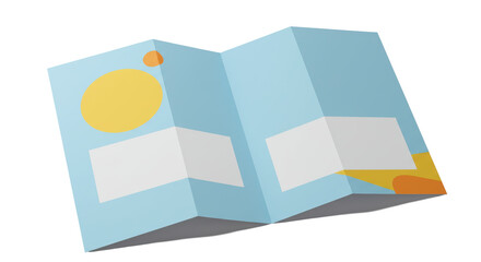 Isolated Tri-Fold Brochure Mockup