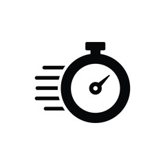 Fast Time Stopwatch Icon for Websites and Apps vector. speed time icon. fast, quick time icon vector