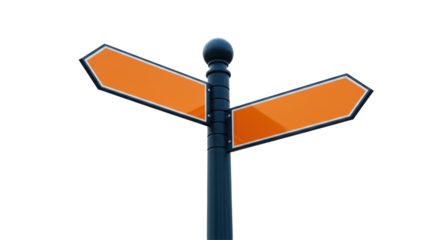 Isolated Directional Sign Post