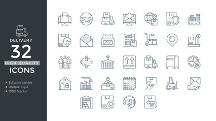 Delivery & Logistics Icon Set