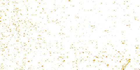 Luxury golden confetti glitter and zigzag ribbon falling down on transparent background. Holyday, festive and celebration background. Vector illustration.
