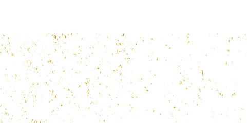 Abstract gold Foil splatter glitter and confetti Golden stroke on transparent background. zigzag ,ribbon,