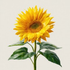 Fototapeta premium Beautiful sunflower blossom isolated on white background image