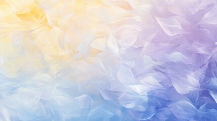 Obraz premium A fluid blend of pastel colors fills the space with soft swirls of yellow, blue, and purple, evoking a serene and tranquil ambiance suitable for various creative projects