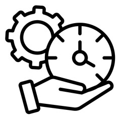 Time Management  Icon Element For Design
