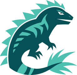 vector image of a blue dragon